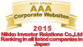 GRADE AAA Corporate Websites 2015 Nikko Investor Relations Co.,Ltd. Ranking in all listed companies in Japan