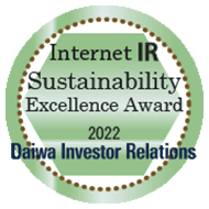 Daiwa Investor Relations Co., Ltd. Internet IR  Sustainability Excellence Award 2022